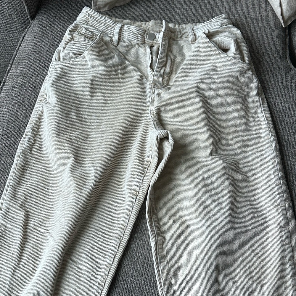 Casual Corduroy Pants in Beige